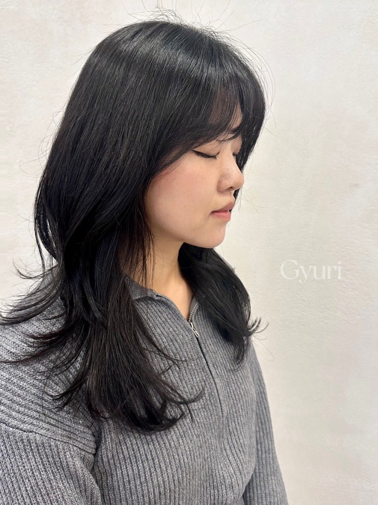 규리헤어라인 이미지
