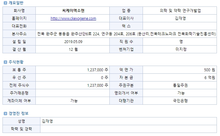 씨케이바이오 이미지