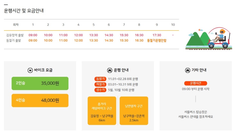 (주)강촌레일파크 이미지
