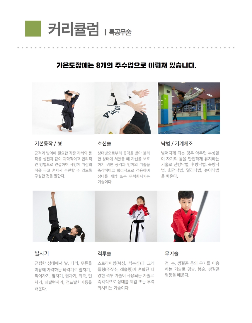 특공무술 이미지