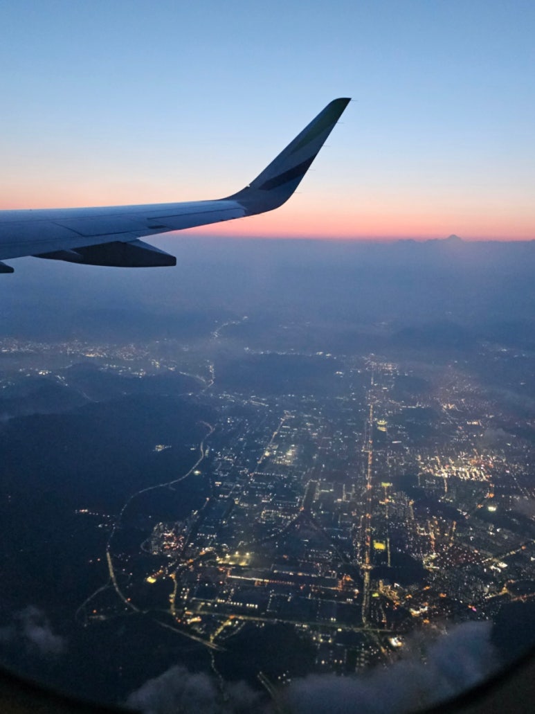 비행기발자국 이미지