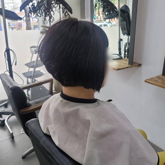 단발머리헤어 이미지