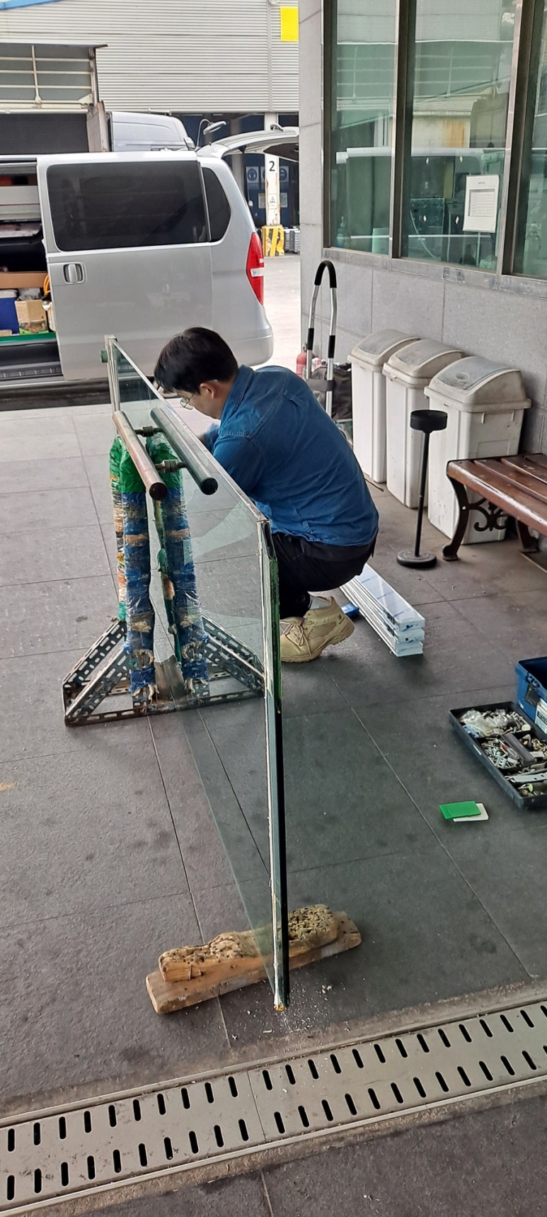 삼보강화유리;자동문 이미지