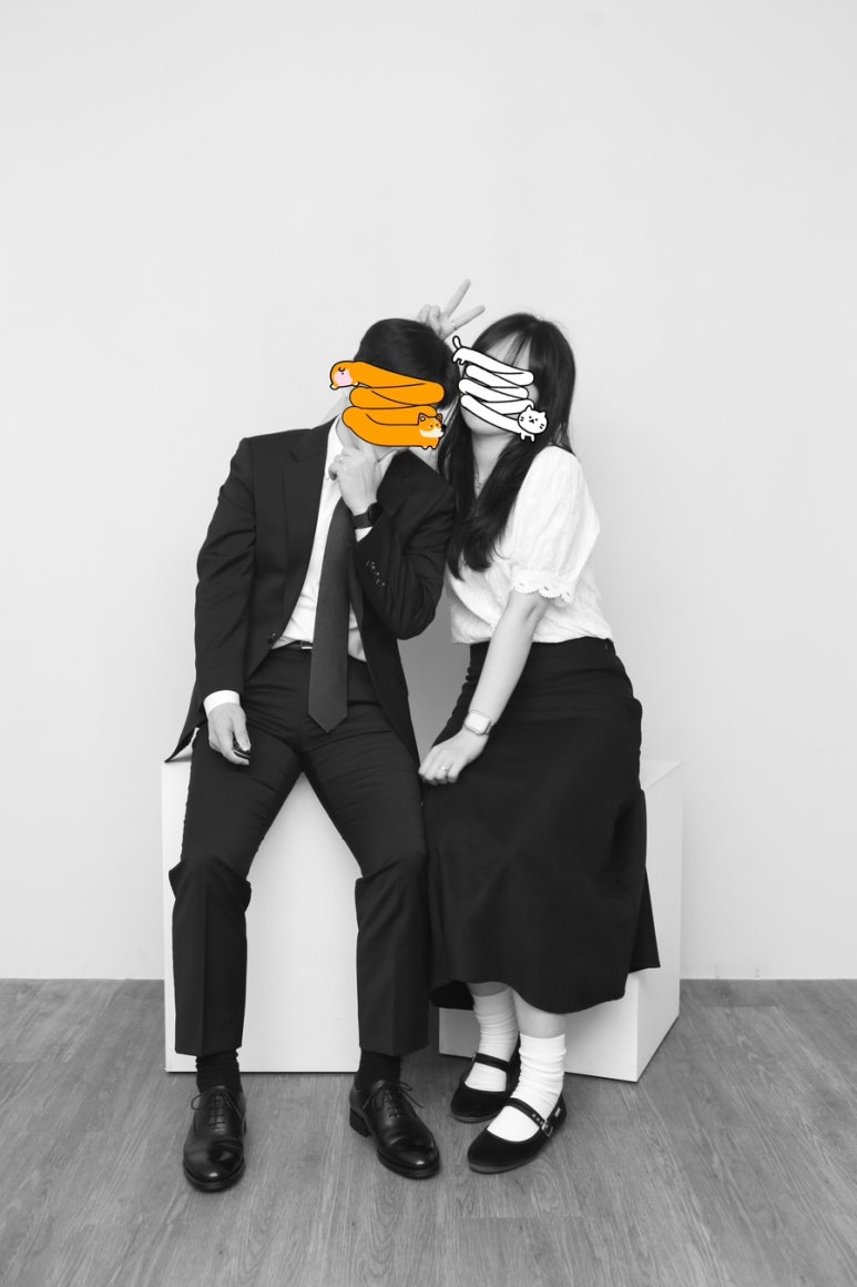 홍대합정셀프사진관데이트코스흑백공간 이미지