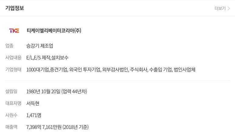 티케이엘리베이터코리아(주) 이미지