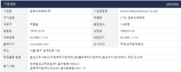 금호개발상사(주) 이미지