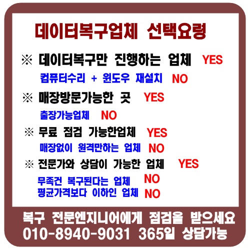 안산외장하드복구데이터복구센터DRS 이미지