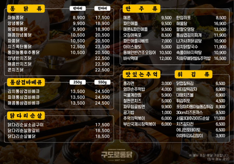 구도로 통닭 이미지