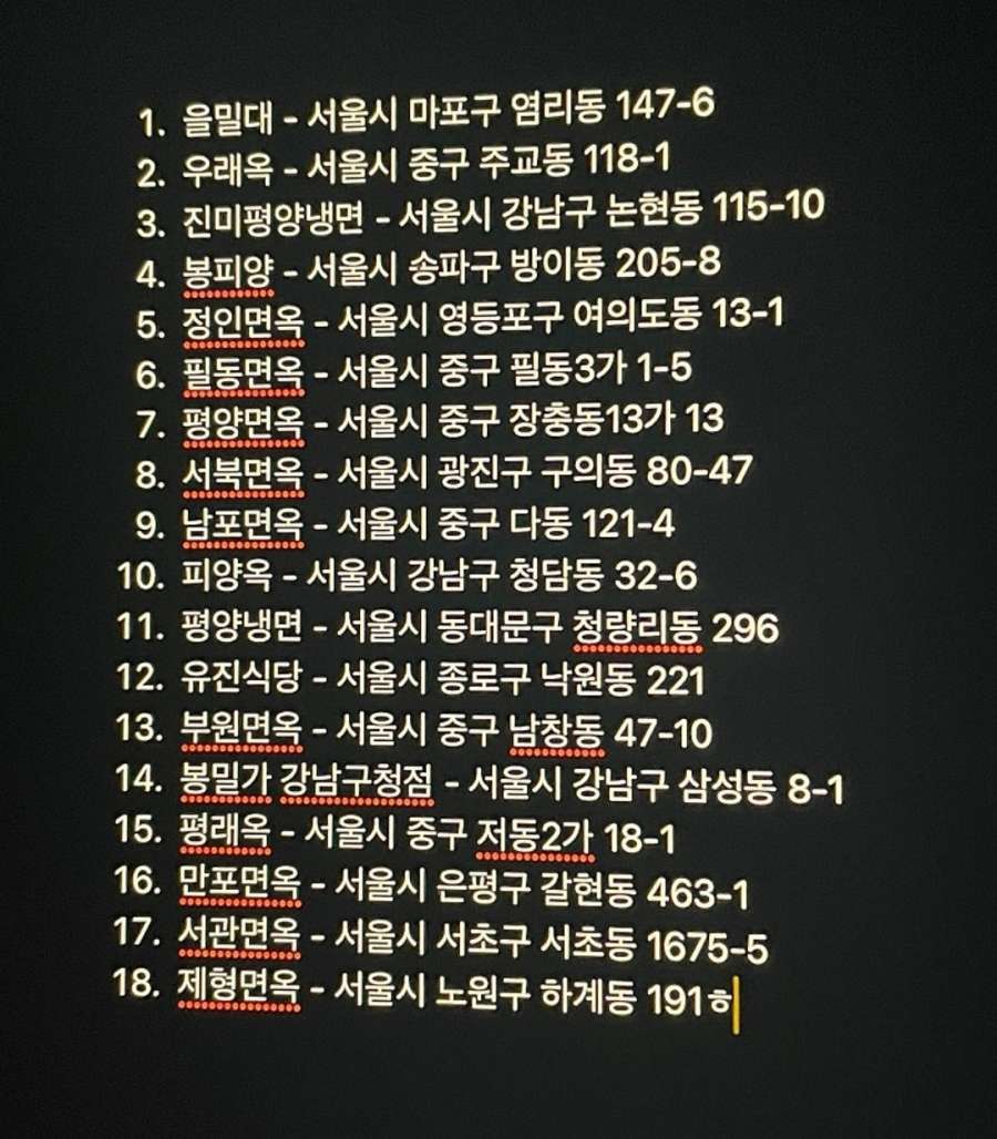 유명냉면 이미지