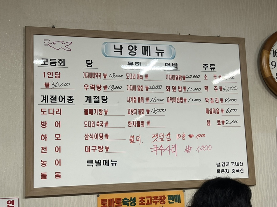 사계절물회 이미지