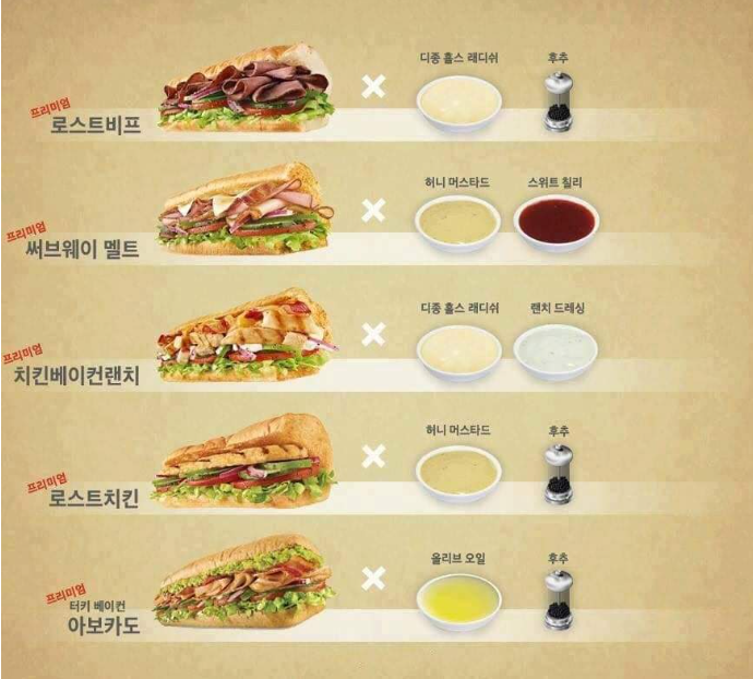 서브웨이 이미지