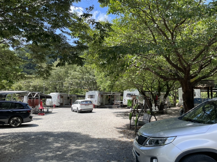 지리산 벚꽃 카라반 캠핑장 이미지