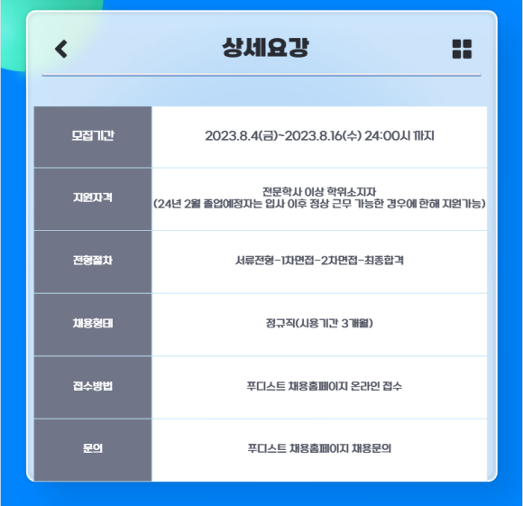 푸디스트(주) 이미지