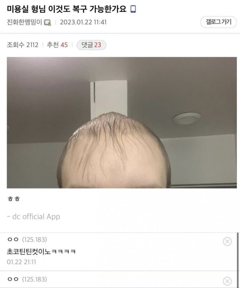 헤어갤러리 이미지