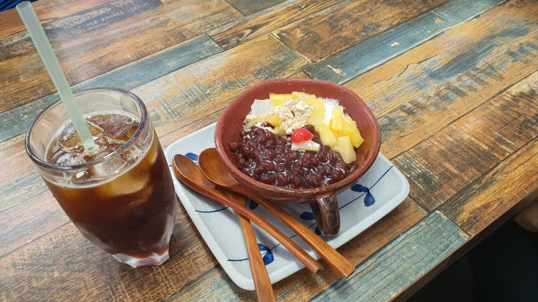 돼지팥빙수 이미지