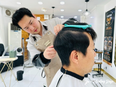 머리카락헤어샾 이미지