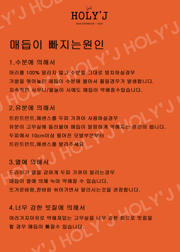 홀리제이붙임머리 이미지