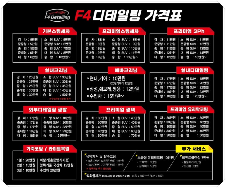 광주실내크리닝에바크리닝F4디테일링 이미지