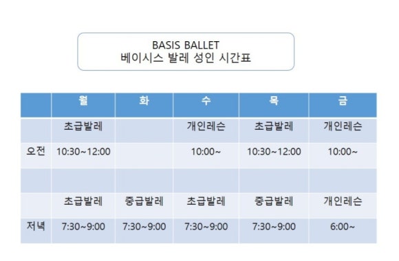 베이시스발레학원 이미지