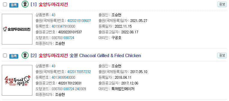 숯양두마리치킨 이미지