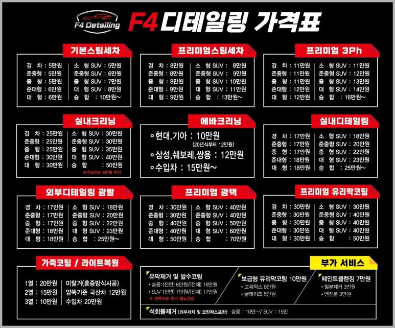 광주실내크리닝에바크리닝F4디테일링 이미지