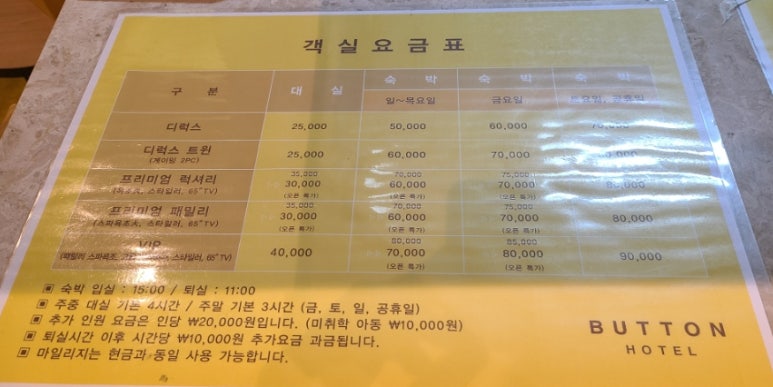 버튼호텔종합운동장점 이미지
