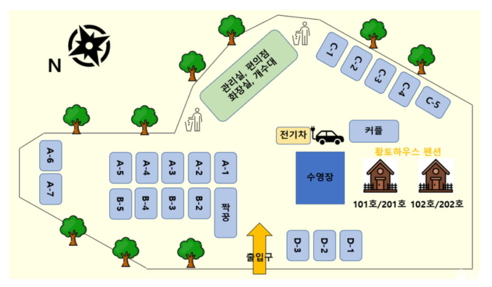 황토하우스캠핑장 이미지