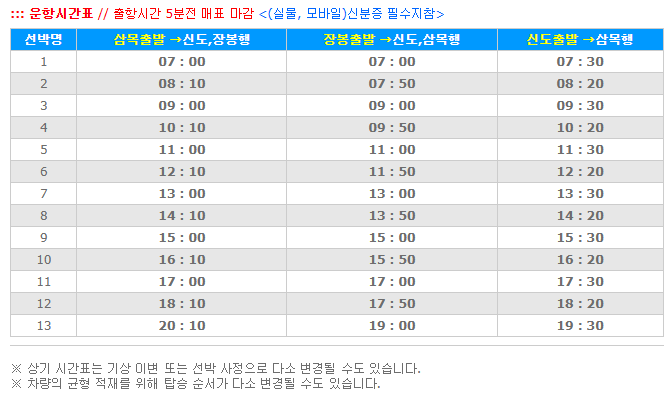 여객선매표소한림해운 이미지