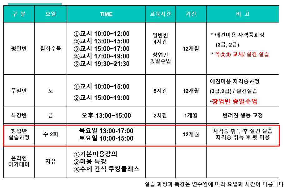 지니펫애견미용학원 이미지