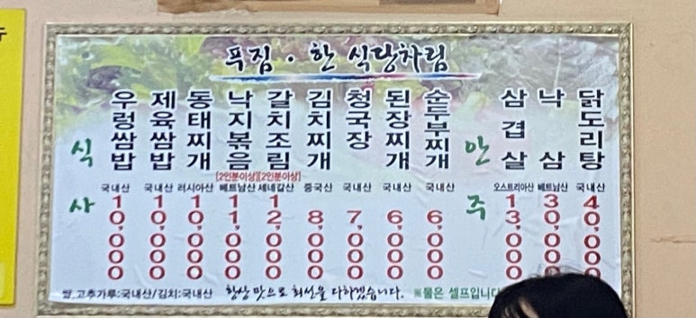 푸짐한 식당 이미지