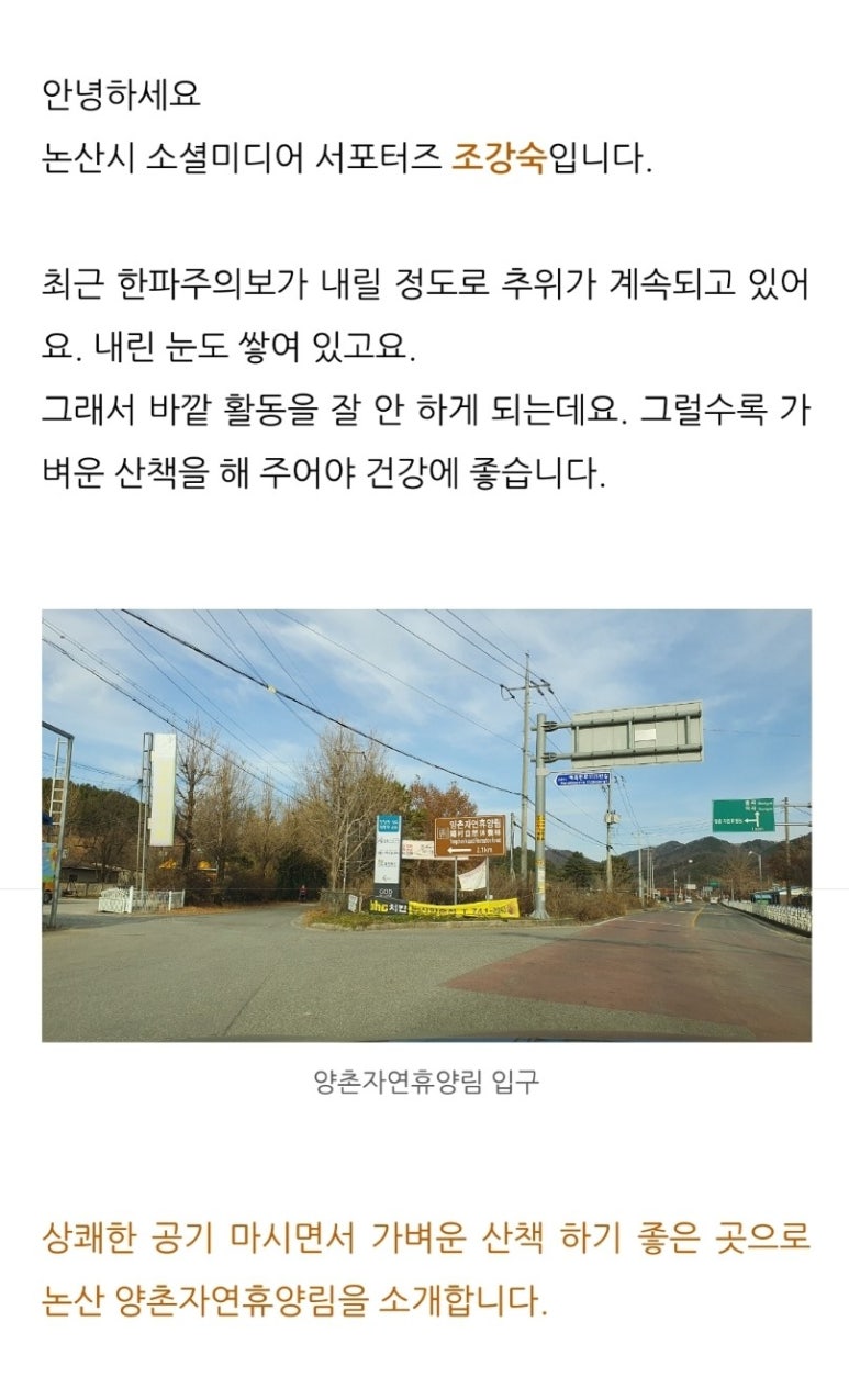 양촌 유아숲체험원 이미지
