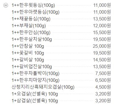 국민마트 정육점 이미지