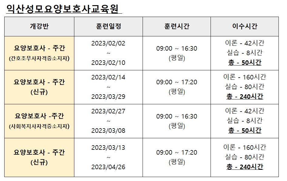 익산성모요양보호사교육원 이미지