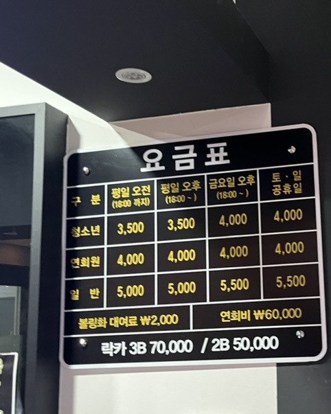 볼원락볼링장 이미지
