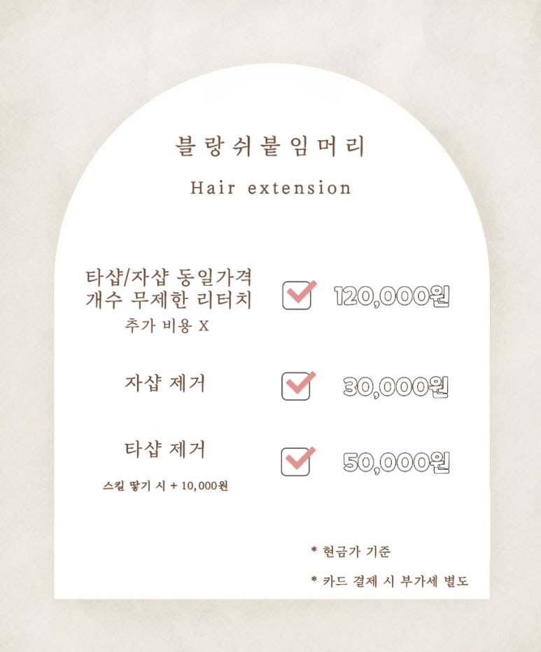 블랑쉬붙임머리 이미지