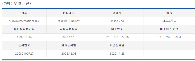 써브웨이부산 이미지