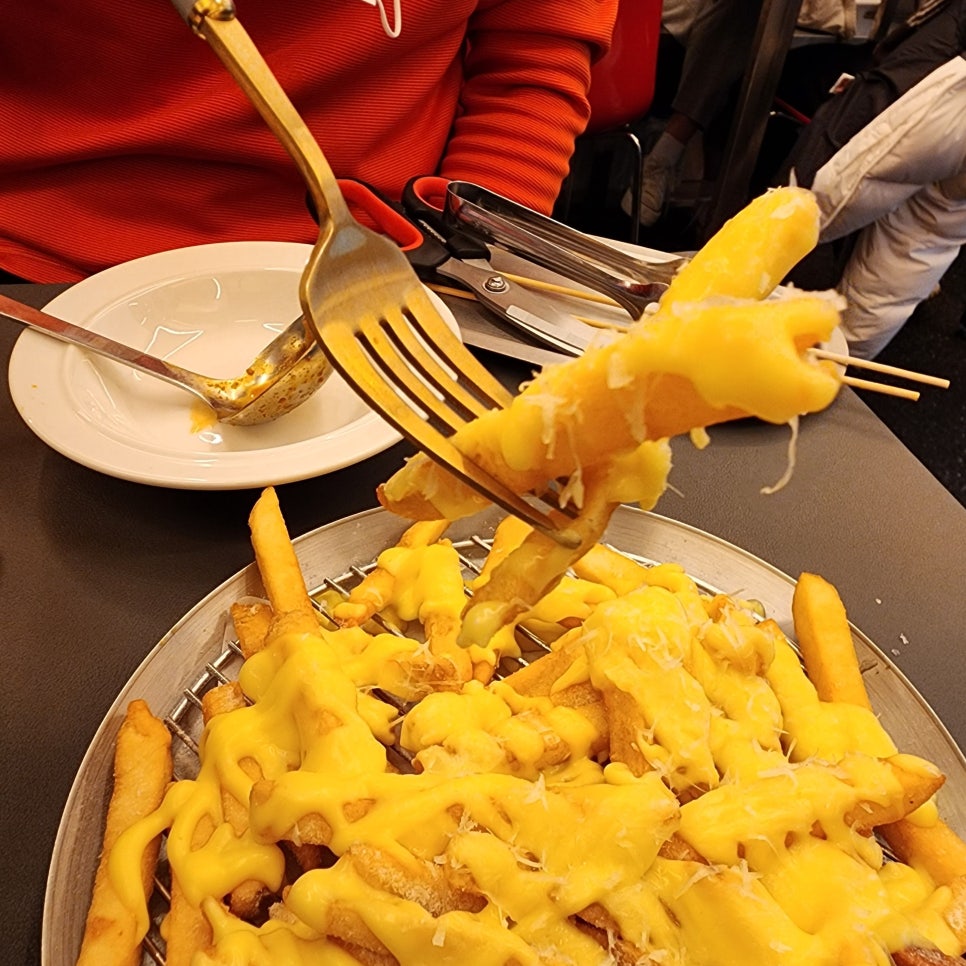 떡볶이&감자튀김 이미지