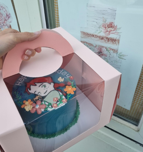 봄꽃달케이크 이미지