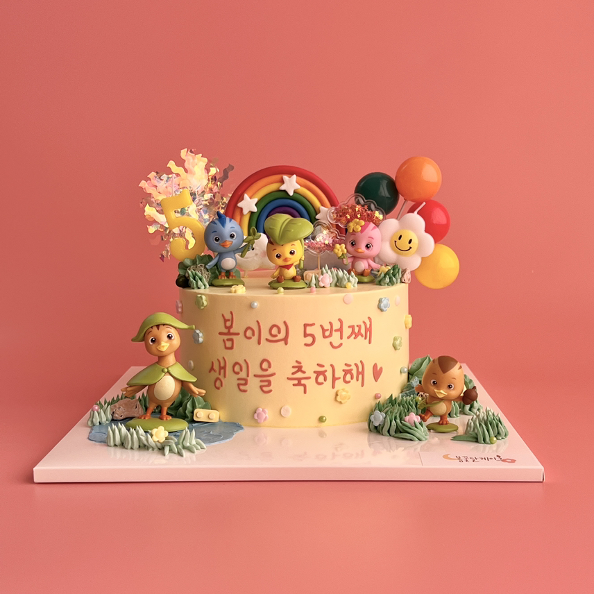 봄꽃달케이크 이미지