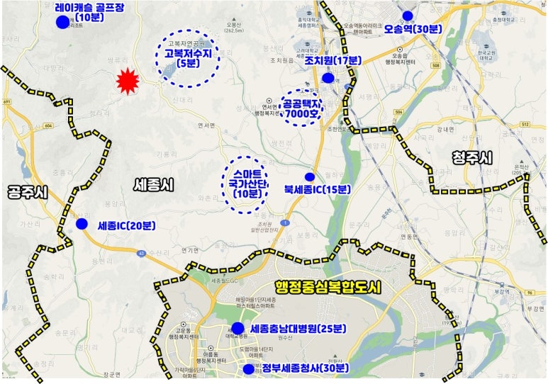 오송행복도시 경계 이미지