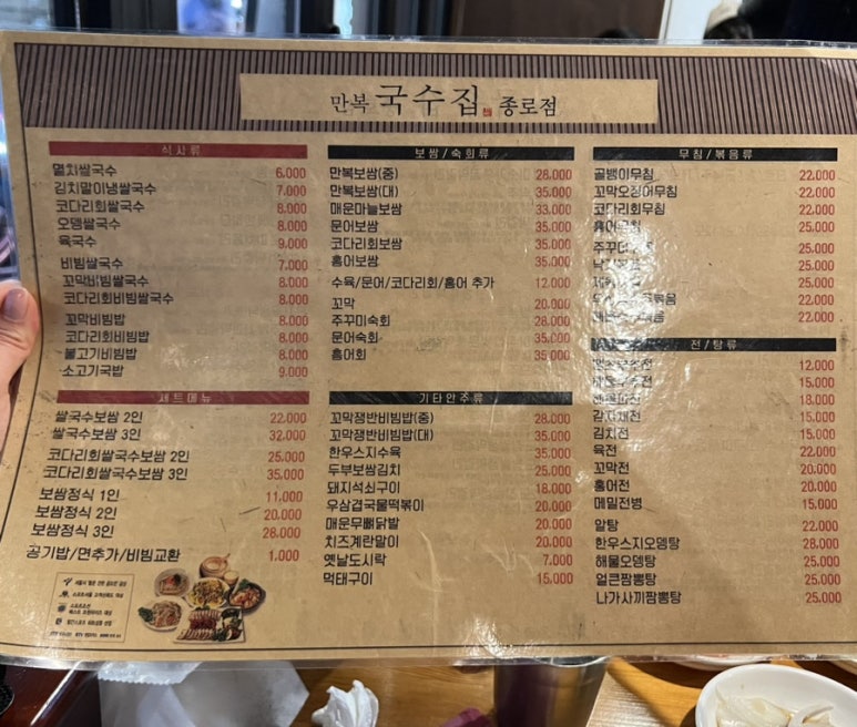만복국수종로 이미지