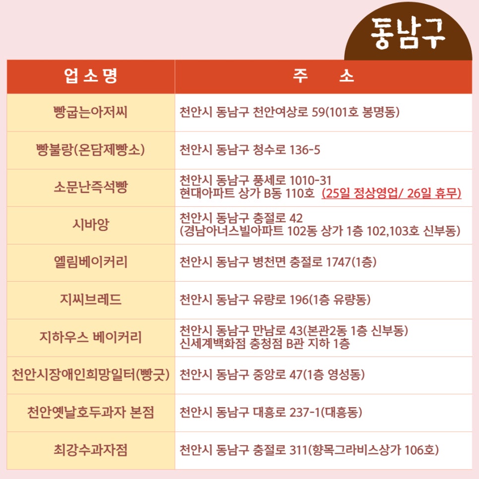 파리바게뜨천안 이미지