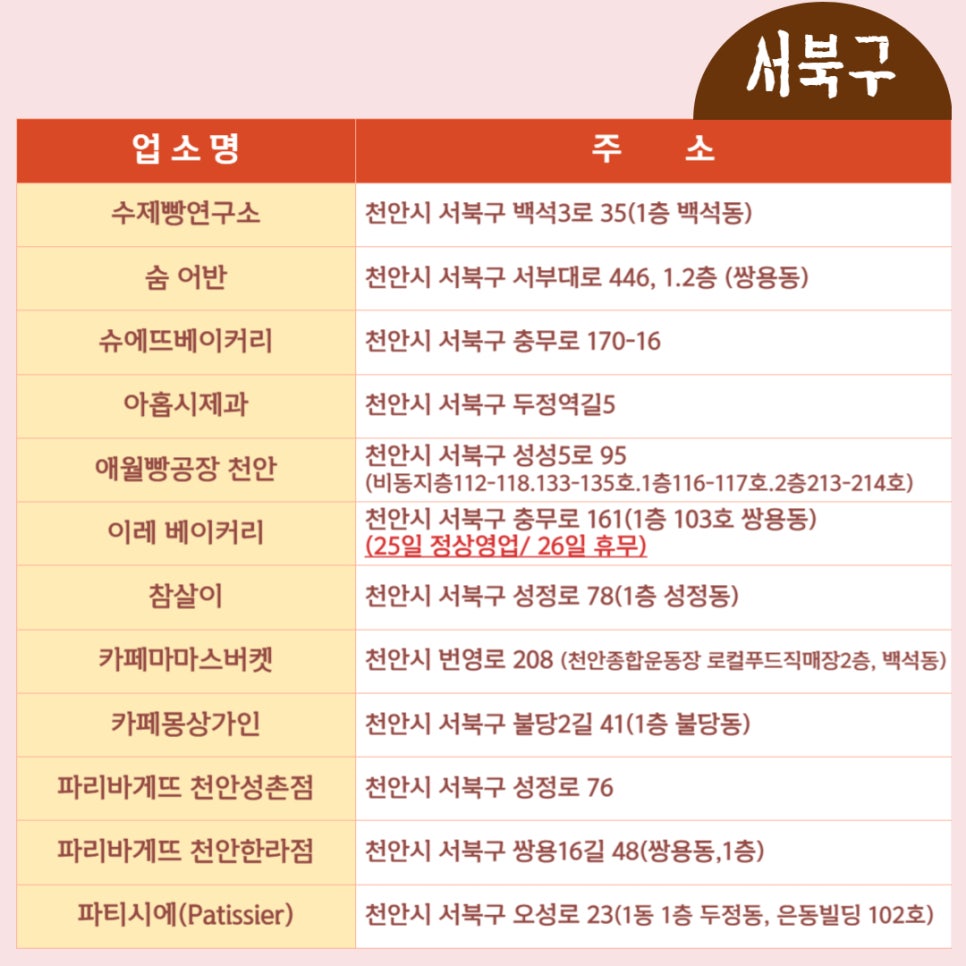 파리바게뜨천안한라점 이미지