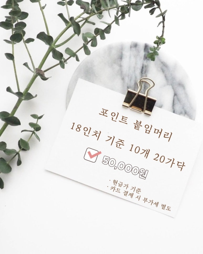 블랑쉬붙임머리 이미지