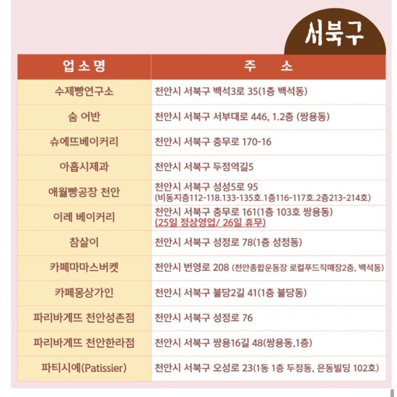 파리바게뜨천안한라점 이미지