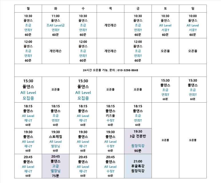 폴레이폴댄스수원 이미지
