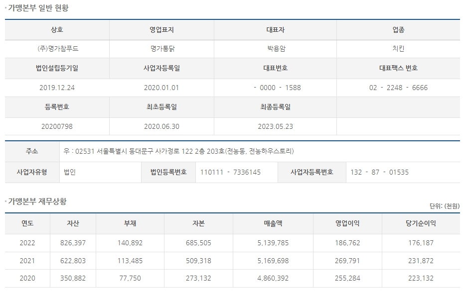 (주) 명가푸드 이미지
