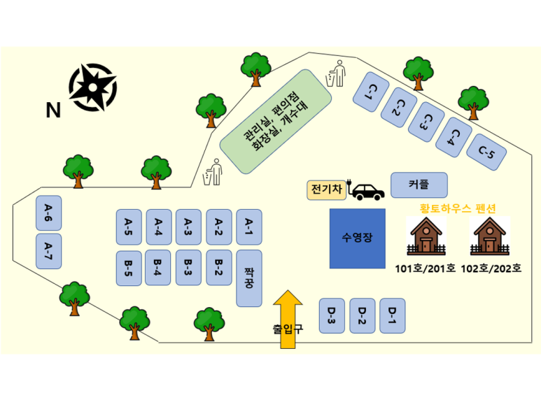 황토하우스캠핑장 이미지