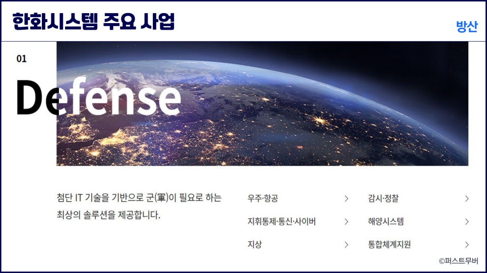 한화시스템(주) ICT부문 이미지