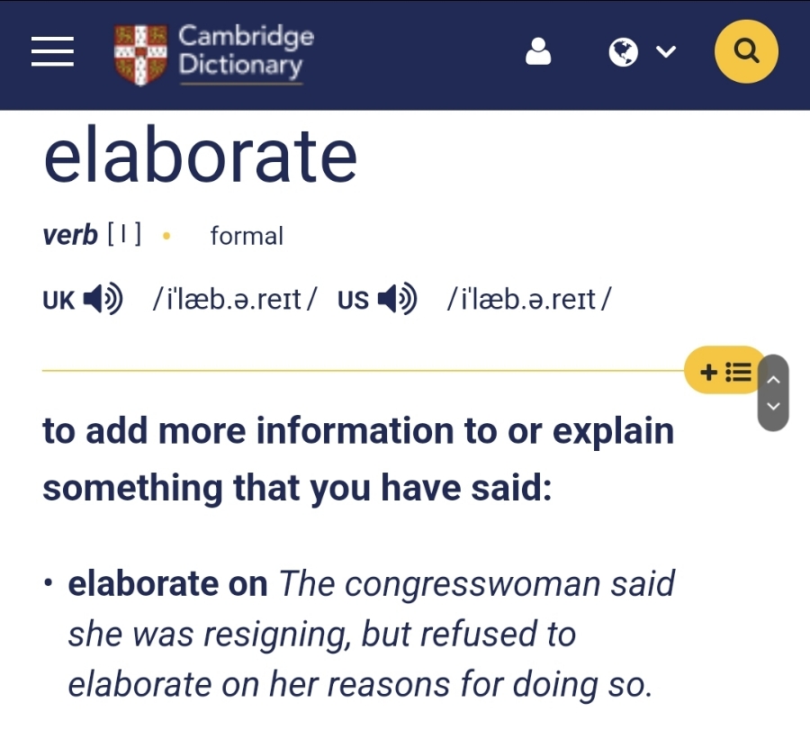 [영어공부] 회화에 자주쓰이는 단어 elaborate / 뜻, 비슷한 표현, 예문 : 네이버 블로그